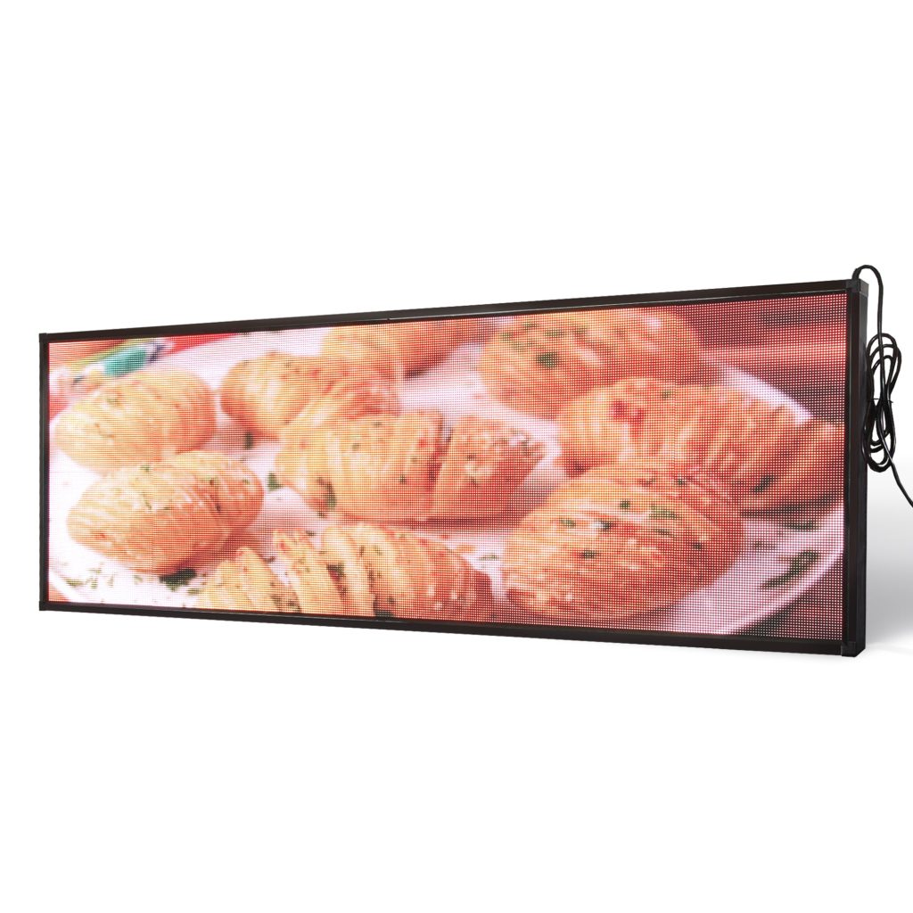 27 x 65 inch Ultra-bright High-definition Full Video Color Programmable LED Sign for Store Windows