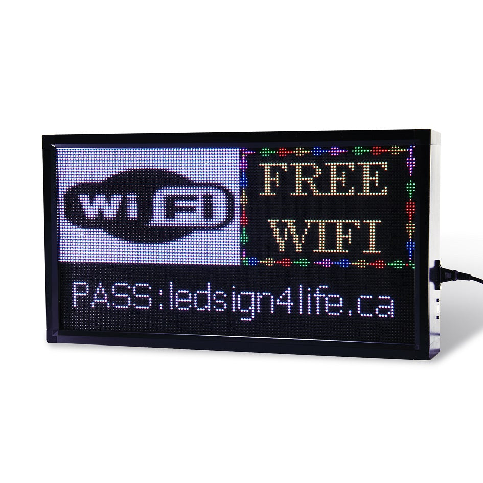 14 x 90 inch Ultra-bright High-definition Full Video Color Programmable LED Sign for Store Windows