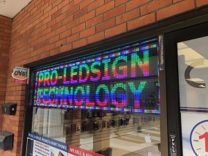 27 x 90 inch Ultra-bright Full Video Color Programmable LED Sign for Store Windows