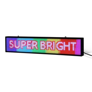 8 x 102 inch Ultra-bright Full Video Color Programmable LED Sign for Store Windows
