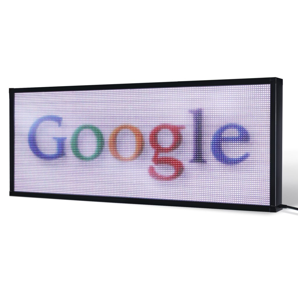 21 x 116 inch Ultra-bright Full Video Color Programmable LED Sign for Store Windows